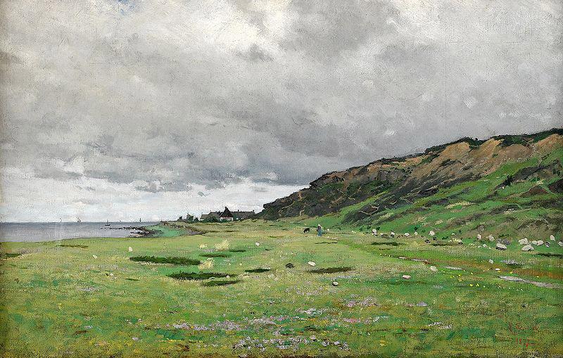 Axel Lindman Coastal Landscape, Normandie oil painting picture